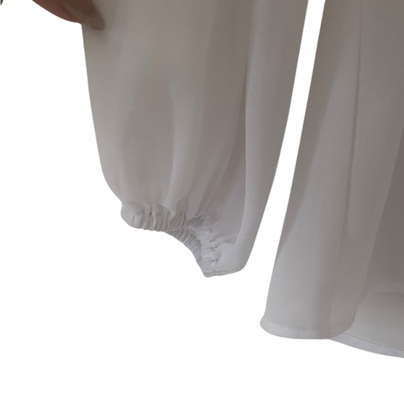 Show Me Your Mumu Margot Tunic in White‎ Peasant Top Sheer Guaze Small EUC Boho - Picture 8 of 10